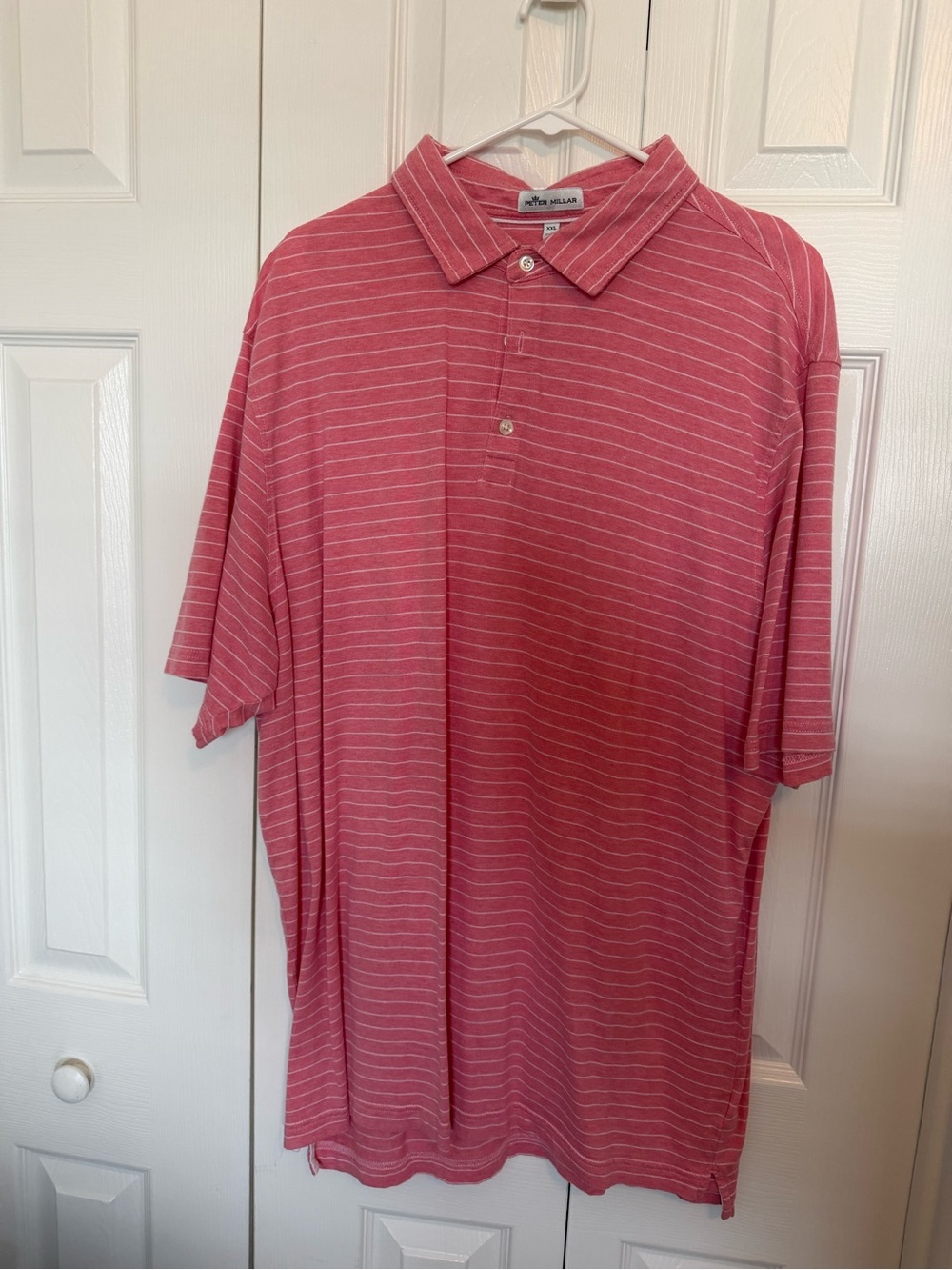 Peter Millar Pink Striped Polo Shirt